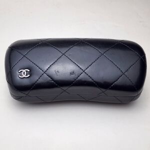 Chanel Black Quilted Glasses Case